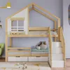 Merax Etagenbett Kinderbett 90x200 cm mit Schubladen, Produktbild-Vorschau 6