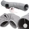 Katzentunnel Spieltunnel Katzenspielzeug 2in1 Kuscheltunnel Produktbild-Vorschau 1
