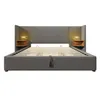 A bed frame with integrated nightstands and lights. Náhled obrázku produktu