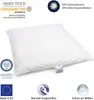 A white pillow is shown on a white background with various certifications and feature callouts. Anteprima dell’immagine prodotto