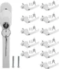 EINFEBEN 12x Fenstergriff abschliessbar weiss Alu Produktbild-Vorschau 1