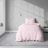 4 teilige Uni Bettwäsche 135x200 cm Rosa Einfarbig Produktbild-Vorschau 4