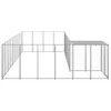 vidaXL Hundezwinger Silbern 13,31 m² Stahl -  Hundezwinger Produktbild-Vorschau 9