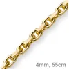 4mm Kette Collier Ankerkette aus 585 Gold Gelbgold 55cm Produktbild-Vorschau 2