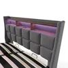 OKWISH Lit tapissier 160x200cm avec coffre,Lit coffre Lit Voir les images du produit 5