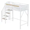 MODFU Hochbett Kinderbett 90x200cm mit Rausfallschutz, Produktbild-Vorschau 9