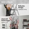 VonHaus 4-Stufige Trittleiter aus Stahl, Belastbar bis Produktbild-Vorschau 5