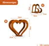 Herz aus Metall, Holz Regal, Rost, Edelrost, Holzregal Produktbild-Vorschau 3