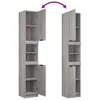 vidaXL Mobile da bagno Grigio Sonoma 32x34x188,5 cm Anteprima dell’immagine prodotto 10