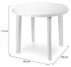 Brooksdale - Tavolo da Esterno, 90x90x72h cm Bianco, 4 Anteprima dell’immagine prodotto 3