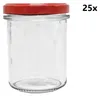 A clear glass jar with a red lid, presented on a white background. Náhľad obrázku produktu