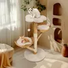 FATIVO Kratzbaum Modern Katzenbaum Holz-111cm Luxus Produktbild-Vorschau 2