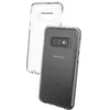 A transparent phone case is shown next to a dark gray Samsung Galaxy S10e phone. Produktbild-Vorschau
