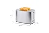 Der Toaster Thommy misst 18 cm hoch, 26,5 cm tief und 16 cm breit.
 Anteprima dell’immagine prodotto