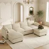 Divano ad angolo a U BEALIFE 320x76x91 cm | 4 posti + 2 Anteprima dell’immagine prodotto 2