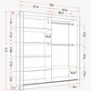 Schwebetürenschrank Kleiderschrank Schrank 180cm Grau/Grau Produktbild-Vorschau 4