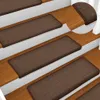 vidaXL Koberčeky na kroky 15 kusov 65x21x4 cm Hnedé Náhľad obrázku produktu 2
