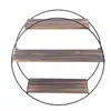 FATIVO Étagère Murale en Bois – Étagère Ronde à 3 Niveaux Voir les images du produit 7