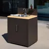 Modulo cucina da esterno in acciaio e decorazione in legno Anteprima dell’immagine prodotto 4