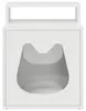 vidaXL Maison pour chat, blanc brillant, 42,5 x 40 x 53,5 Voir les images du produit 5