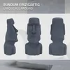 ECD Germany Moai Figur Rapa Nui Kopf 78cm hoch, Grau, aus Produktbild-Vorschau 4