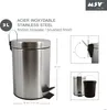 MSV kleiner Treteimer fur Bad/Toilette - silber glanzend - Produktbild-Vorschau 13
