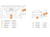 Diagrams and measurements of a speaker system. Náhľad obrázku produktu