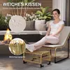 Fauteuil de détente Outsunny en rotin avec repose-pieds, Voir les images du produit 6