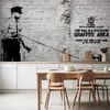 Vlies Fototapete - Banksy - Graffiti Area 300x210 cm Produktbild-Vorschau 1
