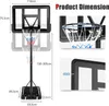 KOMFOTTEU Basketballständer 130-305cm höhenverstellbar, Produktbild-Vorschau 6