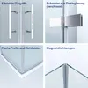 Eckdusche Eckeinstieg mit Falttüren 80x90x195 cm 6mm Nano Produktbild-Vorschau 5