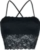 Forplay Top Damen Laced Top Bandeau schwarz Basics 90% Produktbild-Vorschau 1