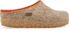 A single beige slipper with an orange trim and a cork sole is shown against a white background. Produktbild-Vorschau