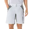 A person wearing white and gray shorts. Produktbild-Vorschau