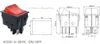 Wippenschalter 12V DC 16A 2-polig (4-Pin) 30x22mm, rote Produktbild-Vorschau 6