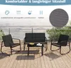 Outdoor patio furniture set on a wooden deck with a body of water in the background. Podgląd zdjęcia produktu
