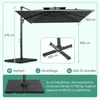 Slnečník COSTWAY 300 x 300 cm, hliníkový výklopný slnečník Náhľad obrázku produktu 3