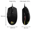 Logitech G203 LIGHTSYNC Gaming Maus schwarz 8000 DPI RGB 6 Produktbild-Vorschau 76