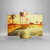 Bild auf Leinwand - Leinwandbild - Strand Meer Palme - Produktbild-Vorschau 3
