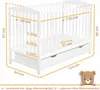 Gitterbett Babybett 2in1 60x120 mit Schublade Produktbild-Vorschau 7