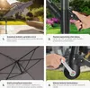 Slunečník Ciccio Ø 350 cm s ochranným krytem - šedý Náhled obrázku produktu 5