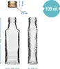 12er Set Glasflaschen 100 ml eckig mit Schraubverschluss – Produktbild-Vorschau 4