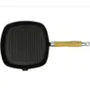 vidaXL Grillpfanne mit Holzgriff Gusseisen 20 x 20 cm Produktbild-Vorschau 11