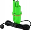 A green submersible pump with a black power cord and plug, isolated on a white background. Podgląd zdjęcia produktu