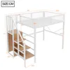 STILVORA Vysoká posteľ 140 x 200 cm z kovu s rebríkom a Náhľad obrázku produktu 4