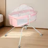 2 in 1 Beistellbett Baby mit Matratze,Faltbares Produktbild-Vorschau 5