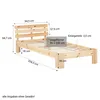 Massivholzbett 90x200 cm Kiefer Natur – Bett mit Lattenrost Produktbild-Vorschau 7