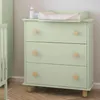 ZEE LUMI Mint 83x93x48 cm Wickelkommode mit 3 Schubladen Produktbild-Vorschau 1
