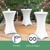 Beautissu Outdoor Stehtisch Bellini, klappbar, Ø70cm, Weiß, Produktbild-Vorschau 5