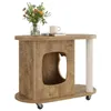 Beistelltisch mit Kratzbaum und Katzenbett, Katzenhaus mit Produktbild-Vorschau 13
